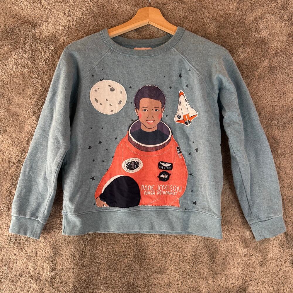 Piccolina Blue Applique Sweatshirt Mae Jemison Nasa Astronaut Girls 14
